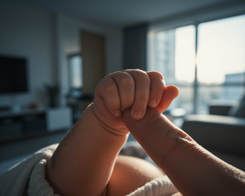 Newborn and Adult Connection