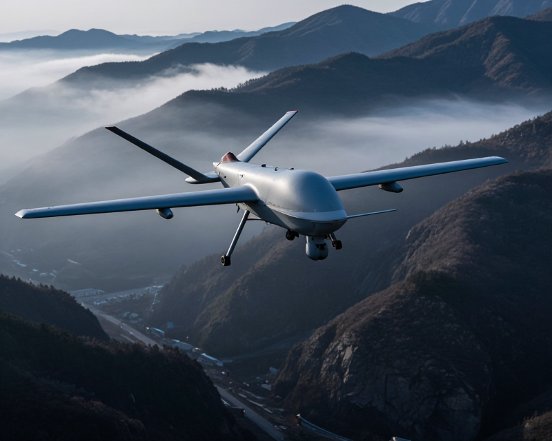 Surveillance Drone in Border Mist