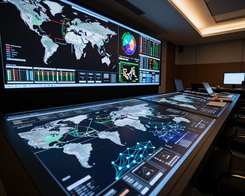 High-tech energy and AI infrastructure concept