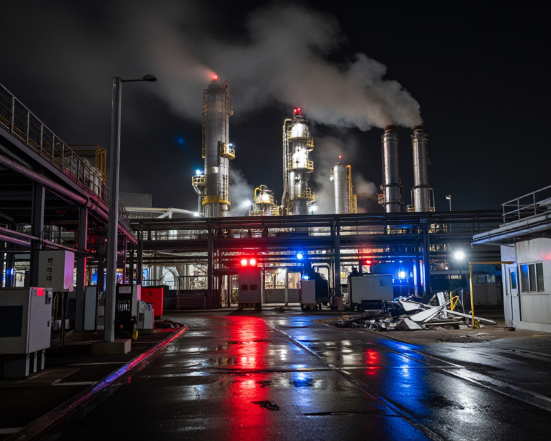 Industrial Fire Scene