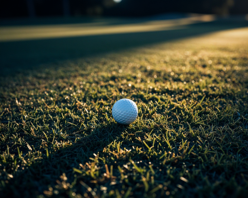 Professional Golf Green at Sunset