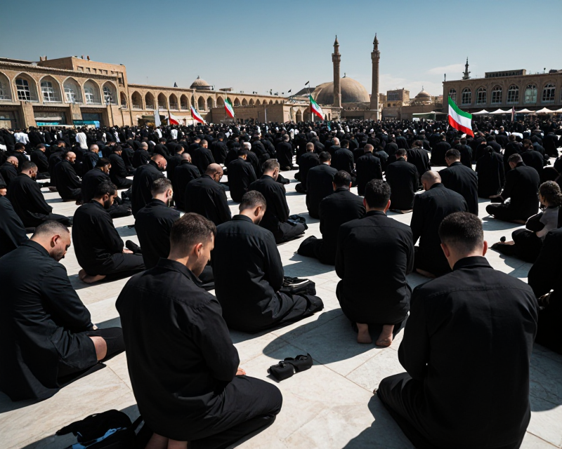 Cinematic Memorial Scene in Tehran